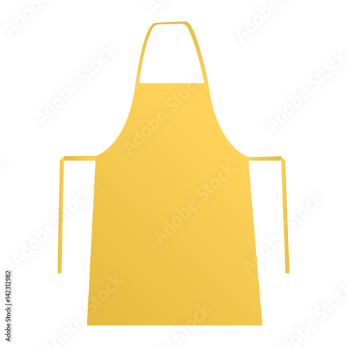 Download "Yellow apron mockup isolated on white background. Vector ...
