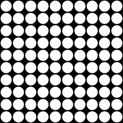 Large white circles on a black background