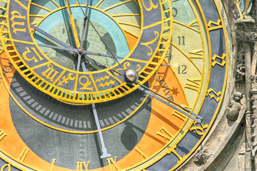 Fototapeta na wymiar detail of old prague clock