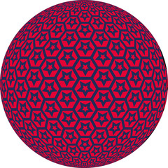 Red ball with stars