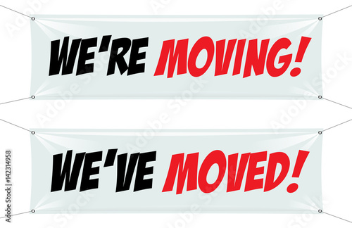 We Re Moving Ve Moved Stock Image And Royalty Free Vector We Re Moving Ve Moved