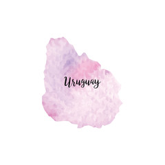Abstract Uruguay map