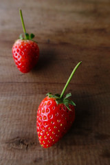 strawberry on wooden background