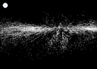 Point Explode. Abstract Dynamic Background. Vector Illustration.