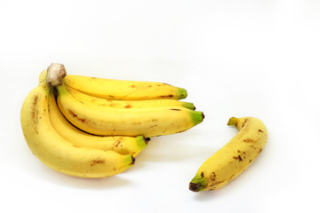 Bunch of bananas isolated on white background