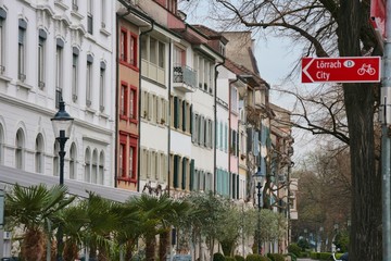 Fototapeta premium Häuserzeile in Kleinbasel