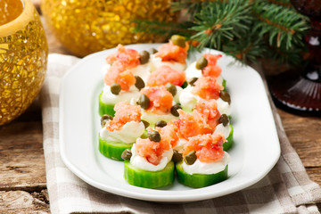 Smoked and Cucumber Appetizer  with Caper Yogurt..