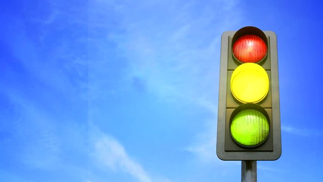 Verkehrsampel - Ampel - Lichtsignalanlage - Animation - Rot, Gelb, Grün