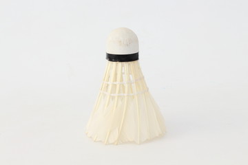 Fototapeta na wymiar Badminton ball on a white background.