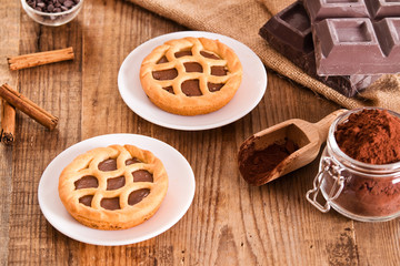 Chocolate tart. 