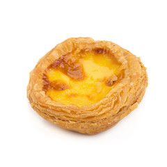 Egg Tarts isolated on white background.