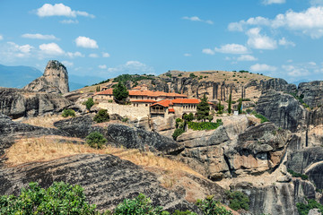 Fototapeta na wymiar View of St Stephen Monastery (Agios Stefanos). Meteora monasteries, Greece.