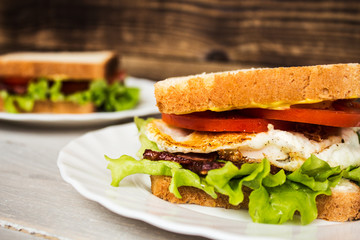 blt sendwich with egg