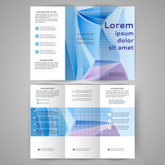 Colored tri fold business brochure
