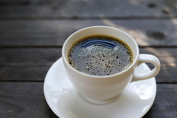Cup of Coffee on wooden