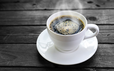 Cup of Coffee on wooden
