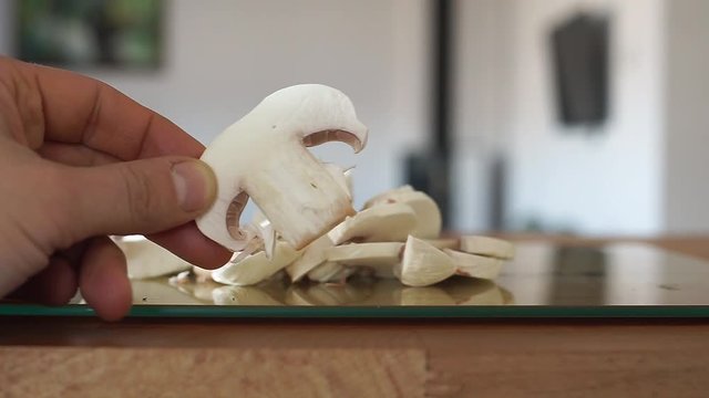 skrojona pieczarka