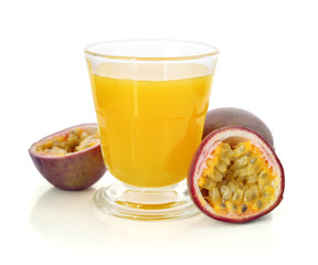 Passion fruit with fresh juice