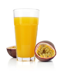 Passion fruit with fresh juice