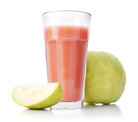 Fototapeta na wymiar Glass of Guava Smoothie