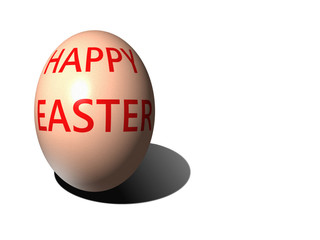 Illustrated Easter Egg with isolated background