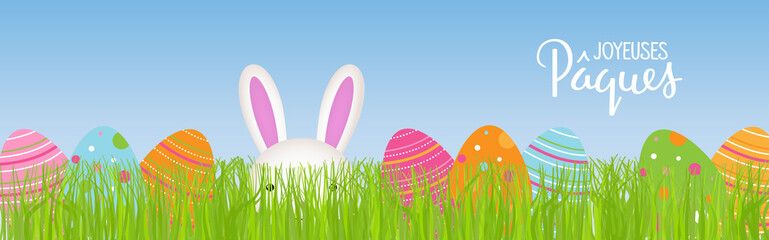 Carte Bannière « JOYEUSES PAQUES »