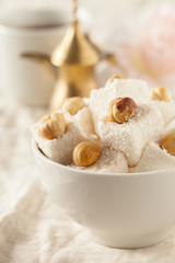 traditional eastern desserts on the table