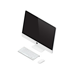 PC computer isolated on white background