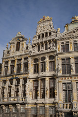 Obraz premium Gran Place Facades - Main Square; Brussels