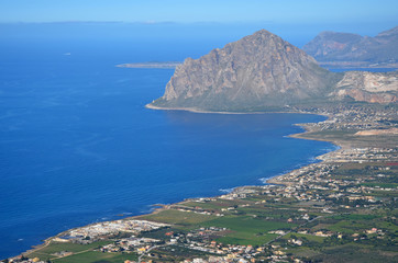 Obraz premium Monte Cofano visto da Erice