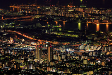 Fototapeta premium 神戸 摩耶山 掬星台からの夜景 -日本三大夜景-