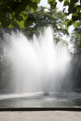 Fototapeta na wymiar Fountain in Brussels Park - Parc de Bruxelles - Warandepark