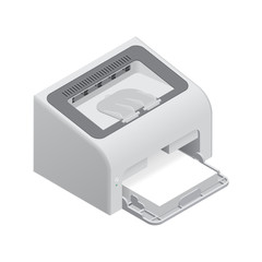 Printer isolated on white background