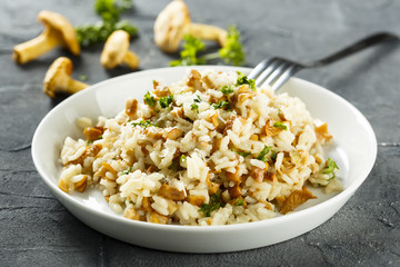 Mushroom risotto with herbs