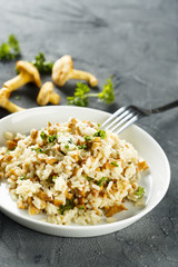 Mushroom risotto with herbs