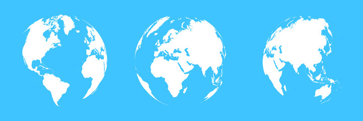 Earth Globe. View on North and South America, Europe, Asia