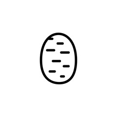 potato vegetable icon line black on white