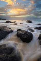 Greenmount beach sunset water movement