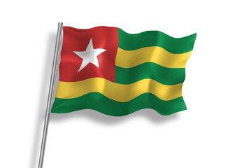 Drapeau du Togo en qualité vectorielle 