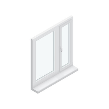 window isolated on white background