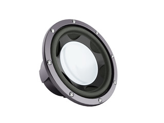 black loudspeaker 3d render no shadow