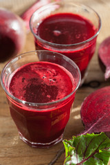 fresh healthy beetroot juice and vegetable