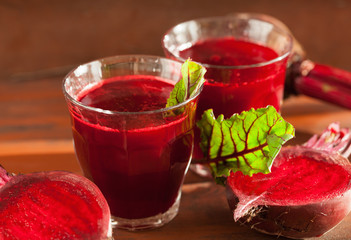 fresh healthy beetroot juice and vegetable