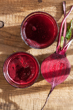 fresh healthy beetroot juice and vegetable