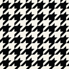 houndstooth checkered fashion trendy textile black and white geometric pattern