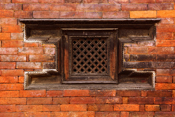background of woodcraft windows in Nepal
