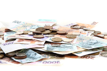 czech money isolated