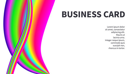 Horizontal business card for artist