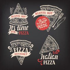 Pizza poster for restaurant and cafe.