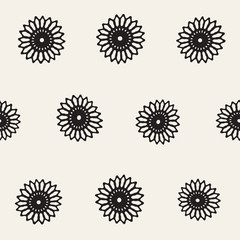 Vector seamless freehand pattern. Abstract background with floral brush strokes. Hand drawn texture